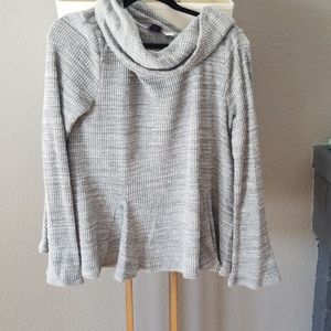 Grey cowl neck sweatshirt Anthropologie size M